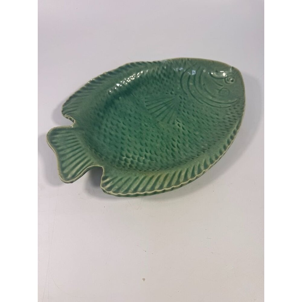 Pottery Fish Platter Plate French Style Majolica Vintage Gallery Wall Serving Pi - Picture 16 of 16